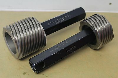 YPG 2 7/8" x 4 ACME 3G Left Hand GO NOGO Screw Thread Plug Gauges ME1227