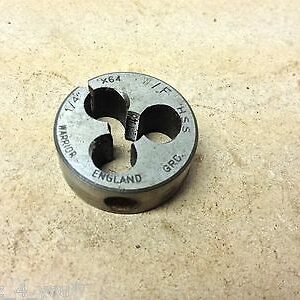 Warrior HSS 1/4" x 64 Tpi Whitworth Form 1" OD Die (v) ED141