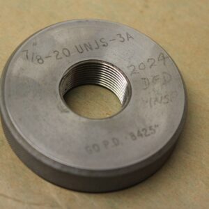 Matrix 7/8" x 20 UNJS 3A GO Screw Thread Ring Gauge ME918