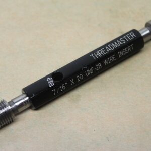 7/16" x 20 Tpi UNF 2B UNF Wire Insert GO NOGO Screw Thread Plug Gauge ME1047