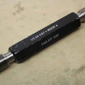 1/2" x 20 Tpi UNF 2B UNF Wire Insert GO NOGO Screw Thread Plug Gauge ME1048