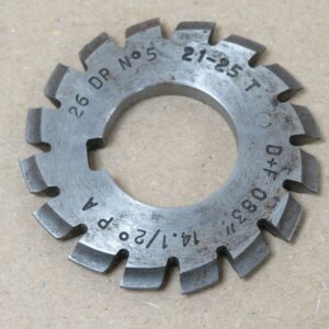 Walker 26DP No. 5 21 to 25T 14 1/2° PA Involute Gear Cutter MC981