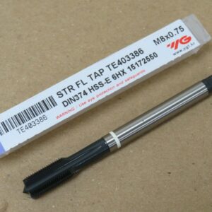 YG1 M8 x 0.75 Metric Fine HSSE Straight Flute Machine Tap for Cast Iron