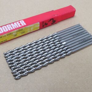 10x Dormer A116 4.3mm HSS Worm Pattern Parabolic Flute Long Series Jobber Drill