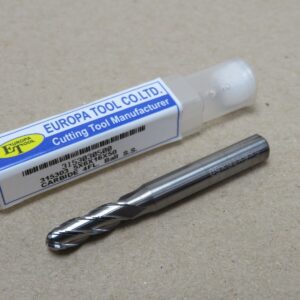 Europa Tools 5mm 4 Flute Solid Carbide Ball Nose Slot Drill 6mm Shank MC1104