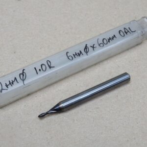 Mitsubishi 2mm x 1mm Rad Long Series Carbide Ball Nose Slot Drill MC1208 RED