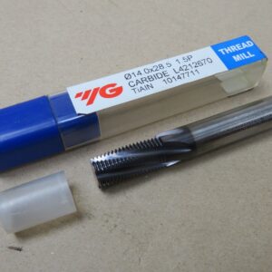 YG1 M18 x 1.5mm Pitch Carbide Thread Mill TiALN Coated 14mm Diameter