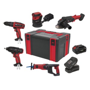 Sealey 5 x SV20 Series Cordless Power Tool Kit 20V - 2 Batteries