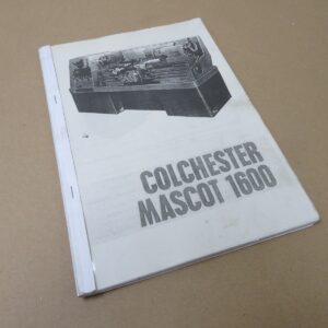 Colchester Mascot 1600 Machine Manual